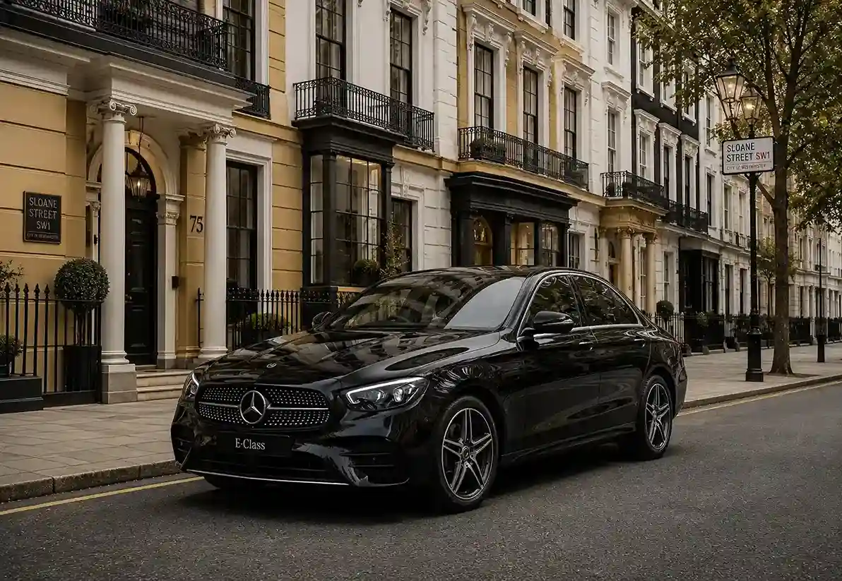Mercedes E-Class luxury chauffeur vehicle London