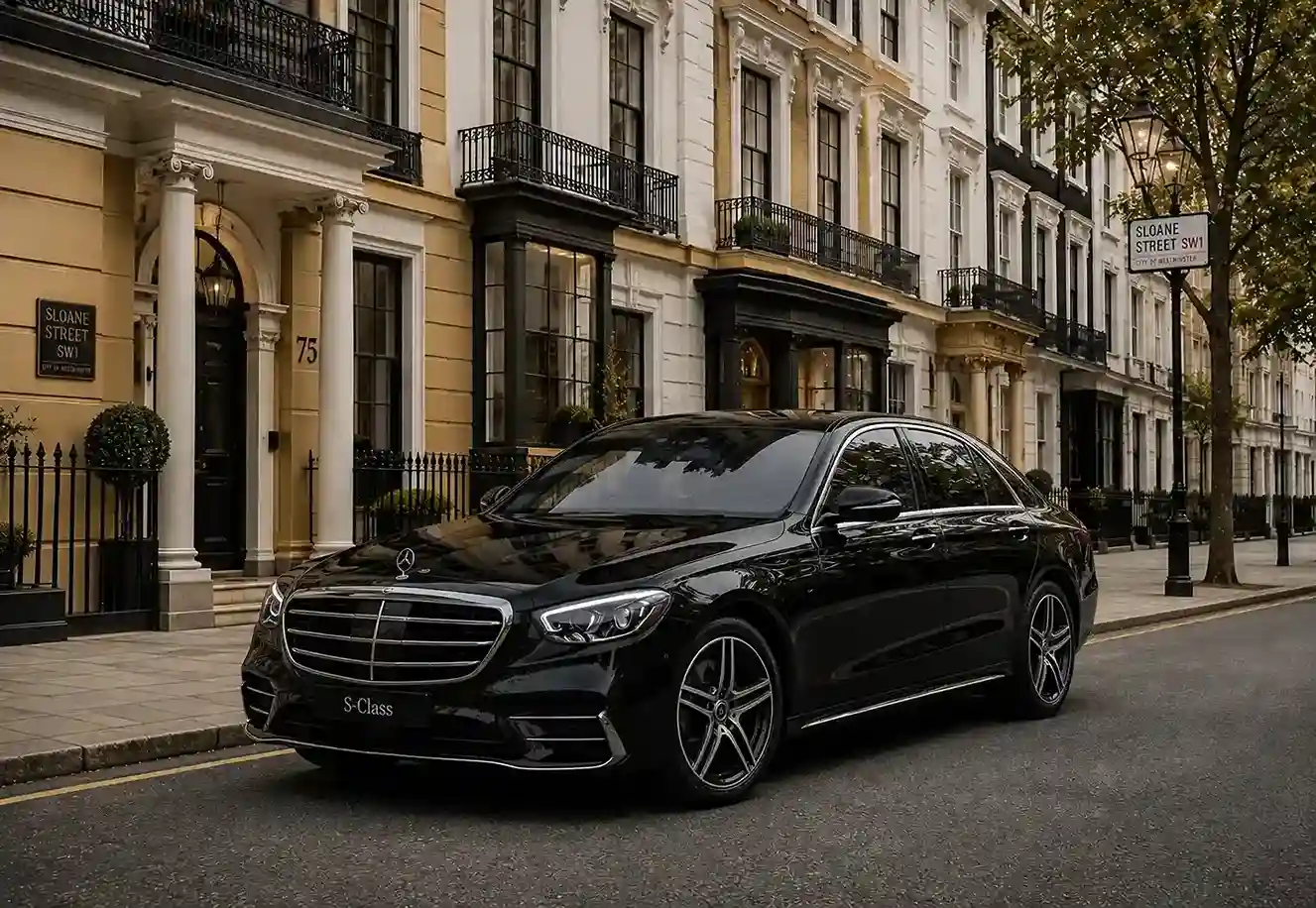 Mercedes S-Class luxury chauffeur vehicle London
